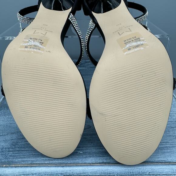 NEW Marc Fisher Carita Ankle Strap Heeled Sandals Black Size 8M - Picture 10 of 10